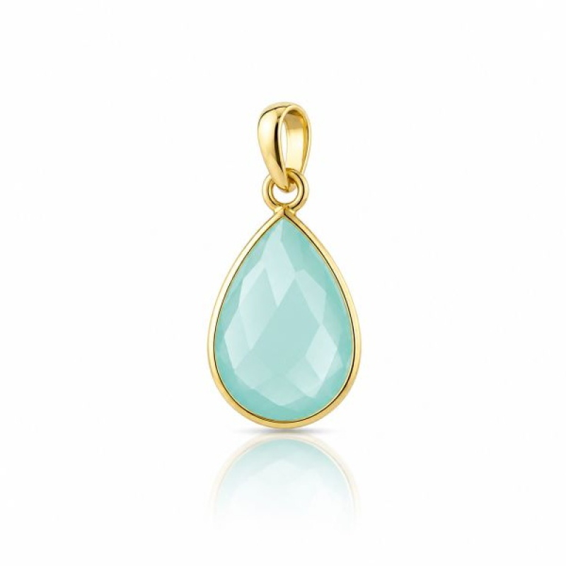 Chalcedony aqua Pendant model P5g-033