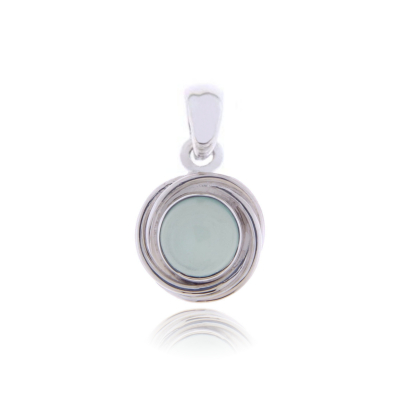 Chalcedony aqua Pendant model P6-022