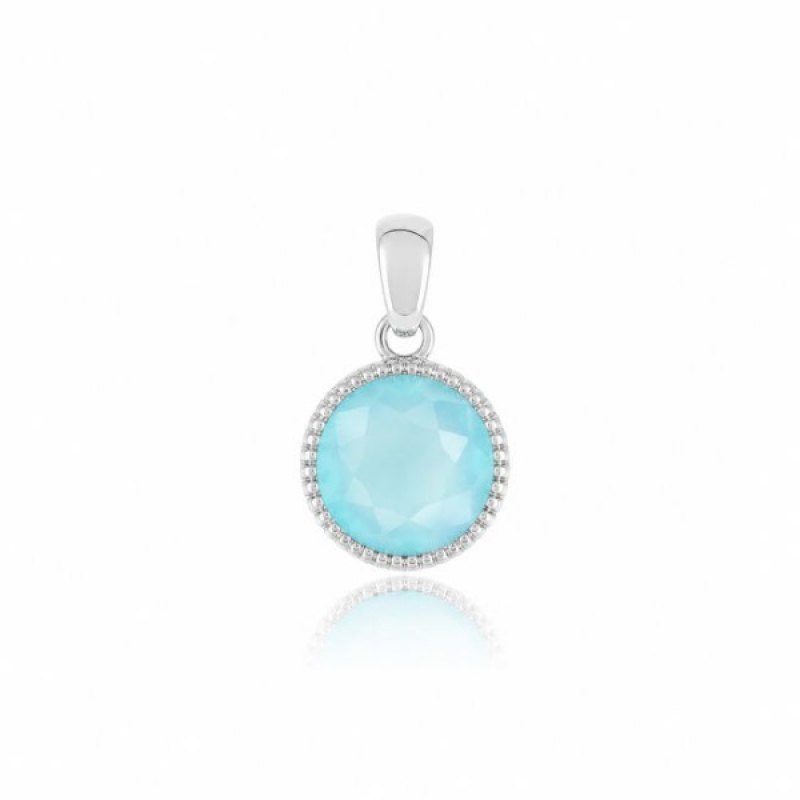 Chalcedony aqua Pendant model P6-035