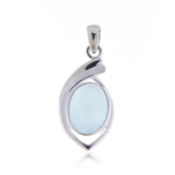 Chalcedony Aqua Pendant model P9-145