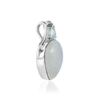 Regenboog Maansteen met Blauwe Topaas Hanger model P9-153