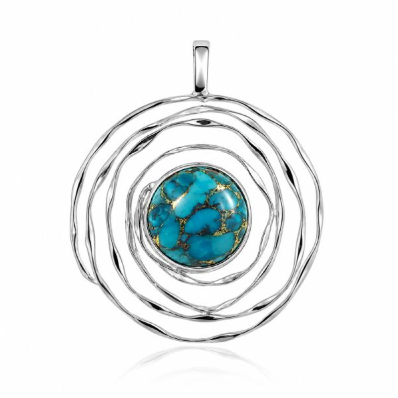 Copper Turquoise Pendant model P9-155