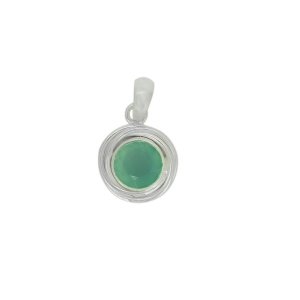 Chalcedony aqua Pendant model P6f-022