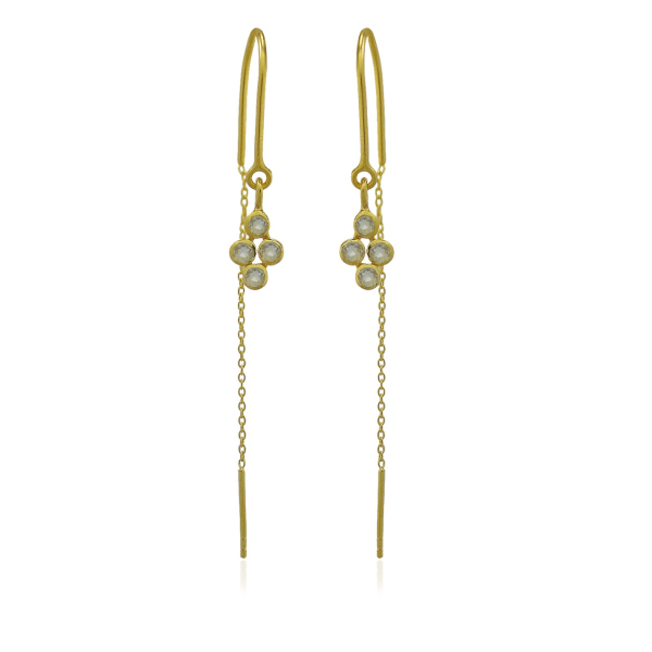 Regenboog maansteen Oorhangers E5g-078