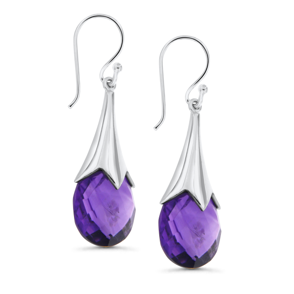 Amethyst Hanging earring model E6-053