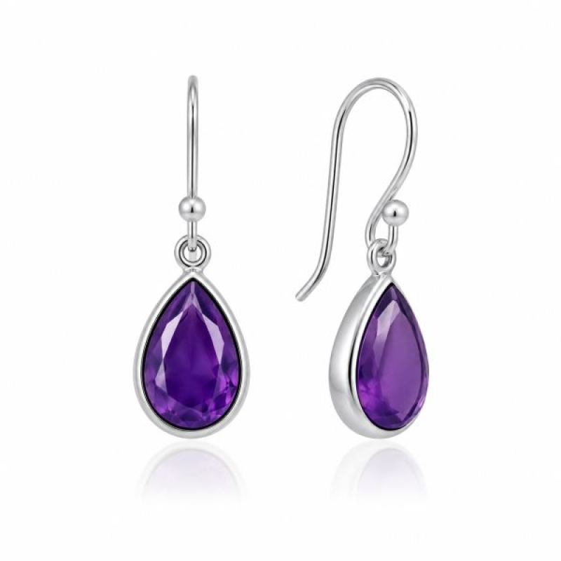 Amethist Hanging earring model E1-001