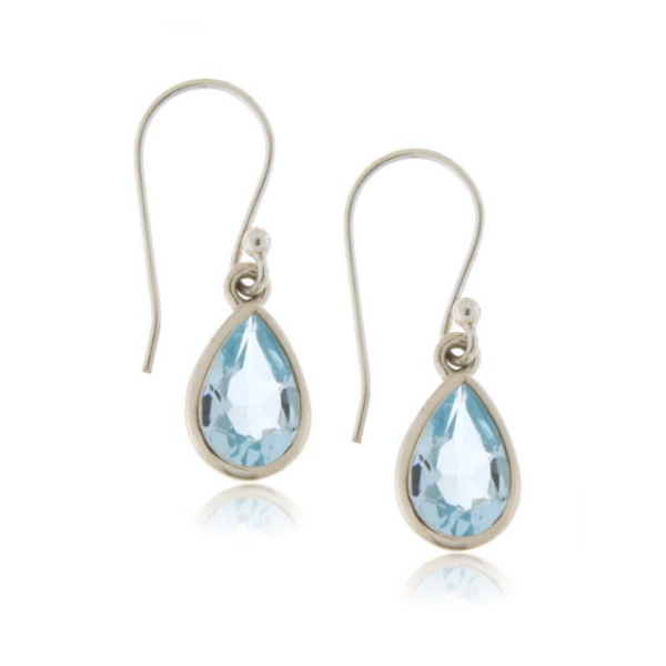 Blauwe Topaas Oorhanger model E1-001