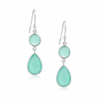 Chalcedony Aqua Hanging earring model E5-019-0002