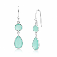 Chalcedony Aqua Hanging earring model E5-019-0002
