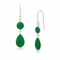 Groene Onyx Oorhanger model E5-019