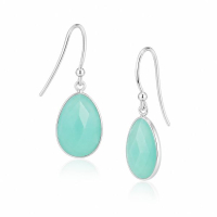 Chalcedoon Aqua Oorhanger model E5-031