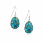Copper Turquoise Hanging earrings model E5-031