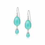 Chalcedony aqua Hanging earring model E5-075