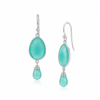 Chalcedony aqua Hanging earring model E5-075