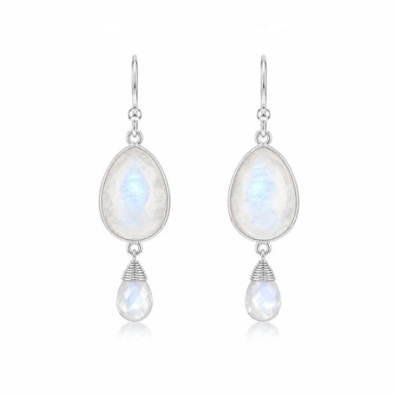Rainbow Moonstone Hanging earring model E5-075
