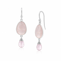 Rose Quartz Hanging earring model E5-075