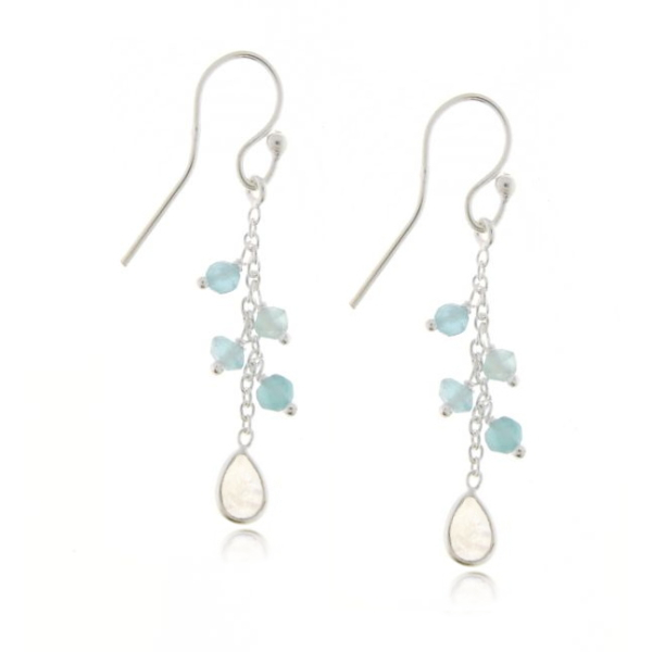 Rainbow Moonstone Hanging earring model E5-080