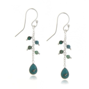 Copper Turquoise Hanging earring model E5-080