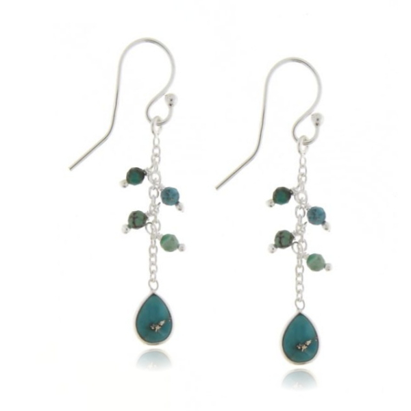 Koper Turkoois Oorhanger model E5-080