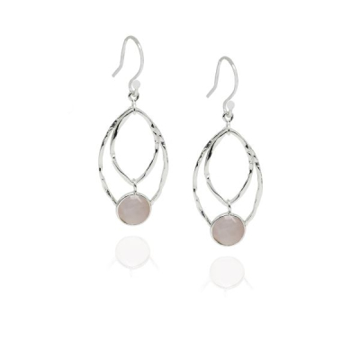 Rose Quartz Hanging earring model E5-082