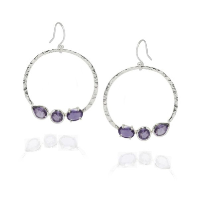 Amethyst Hanging earring model E5-085