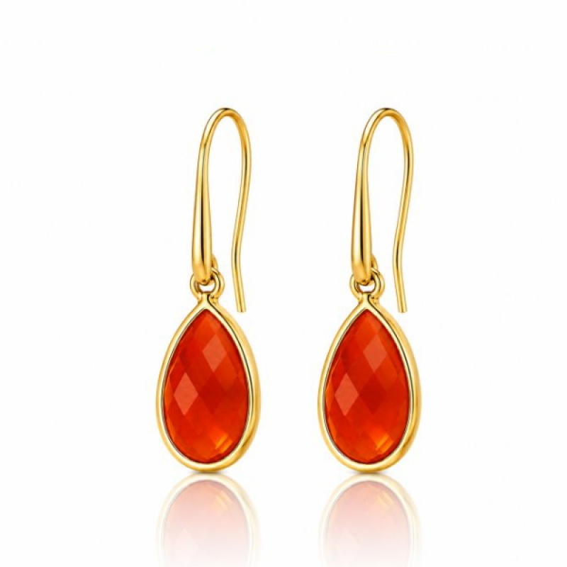 Carnelian Hanging earring model E5g-089