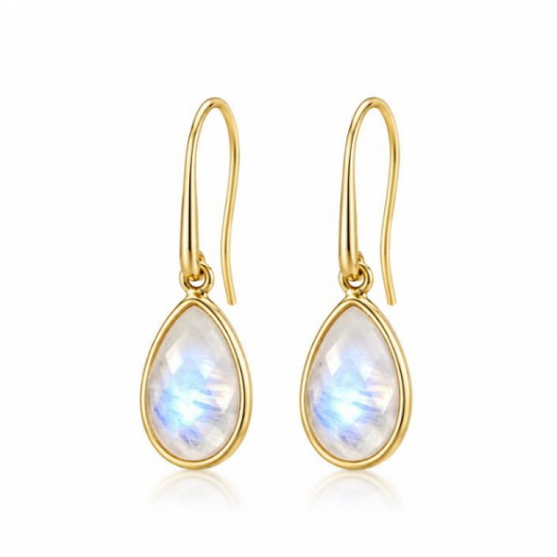 Rainbow Moonstone Hanging earring model E5g-089