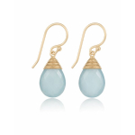 Chalcedony aqua Hanging earring model E5g-037