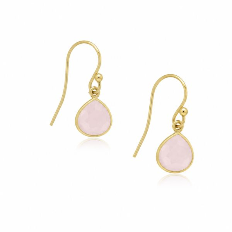 Rose Quartz Hanging earring model E5g-044