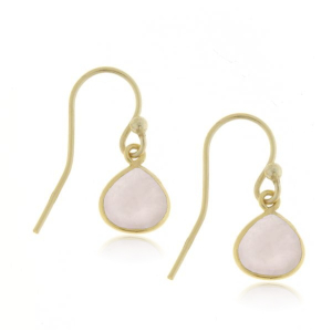 Rose Quartz Hanging earring model E5g-044