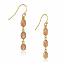Moonstone, peach Hanging earring E5g-049