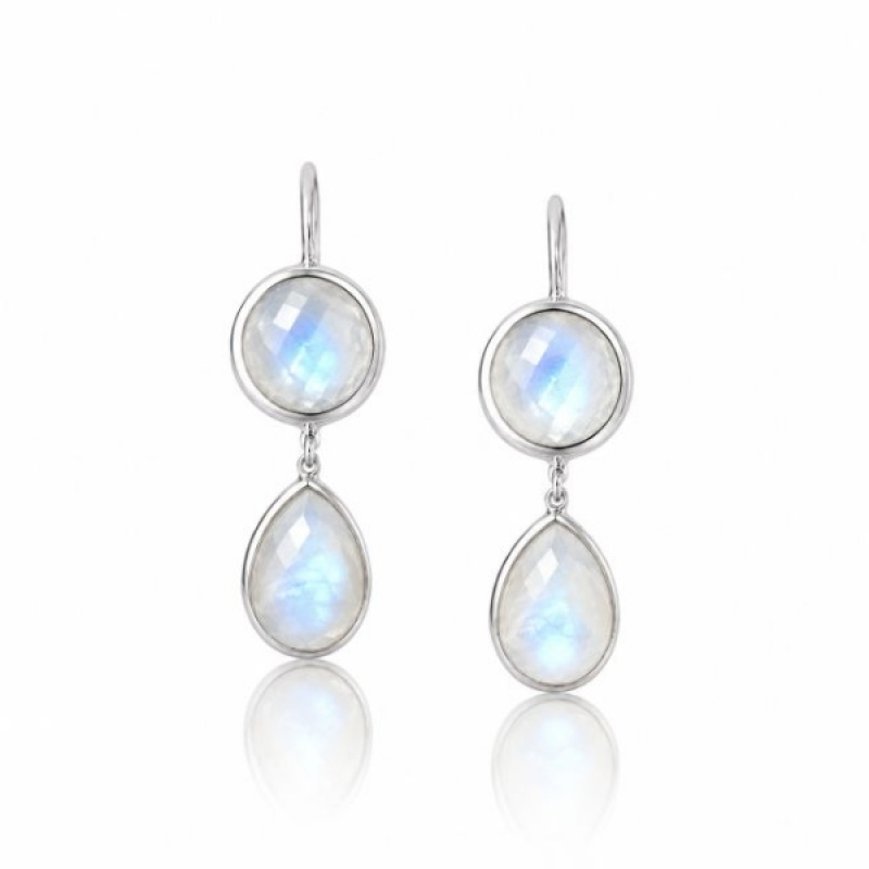 Rainbow Moonstone Hanging earring model E6-005
