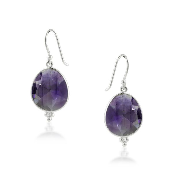 Amethist Oorhanger model E6-006