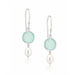 Chalcedony Aqua Hanging earring model E6-009