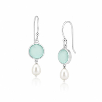 Chalcedony Aqua Hanging earring model E6-009