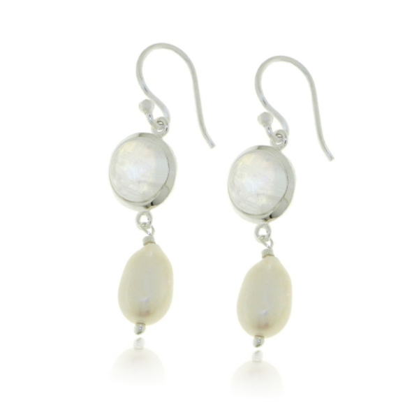 Regenboog Maansteen Oorhanger model E6-009