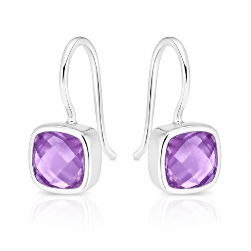 Amethyst Hanging earring model E6-012
