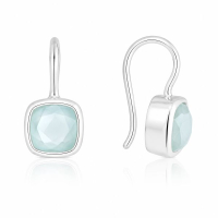 Chalcedony aqua Hanging earring model E6-012