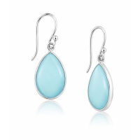 Chalcedony aqua Hanging earring model E6-015