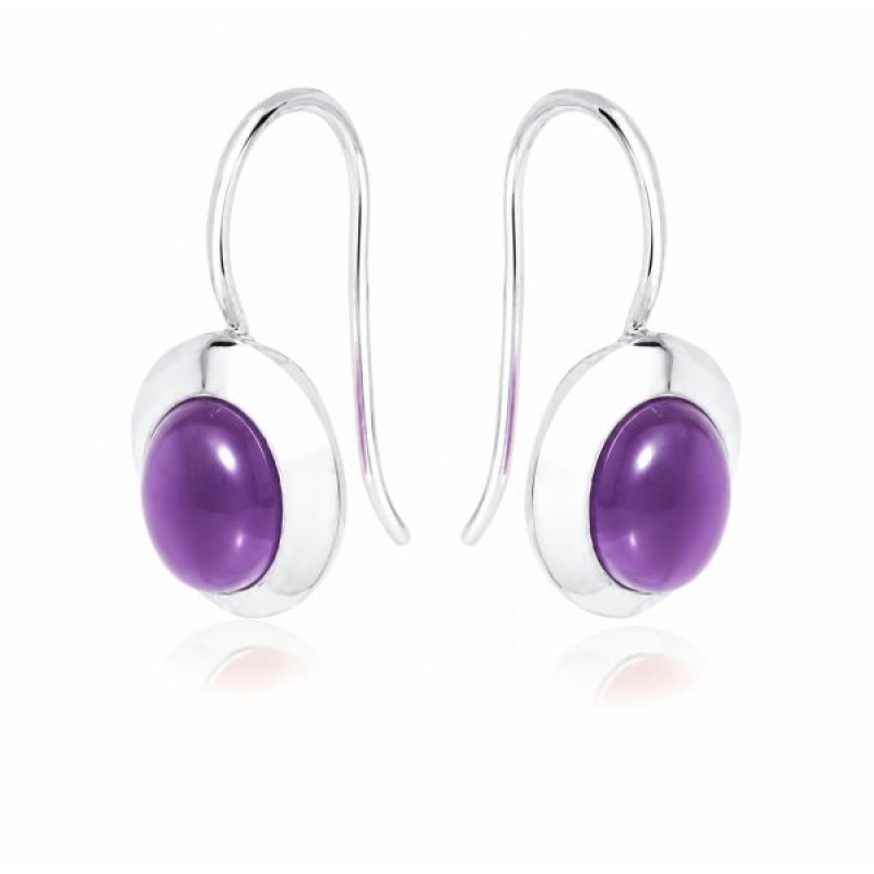 Amethyst Hanging earring model E6-020