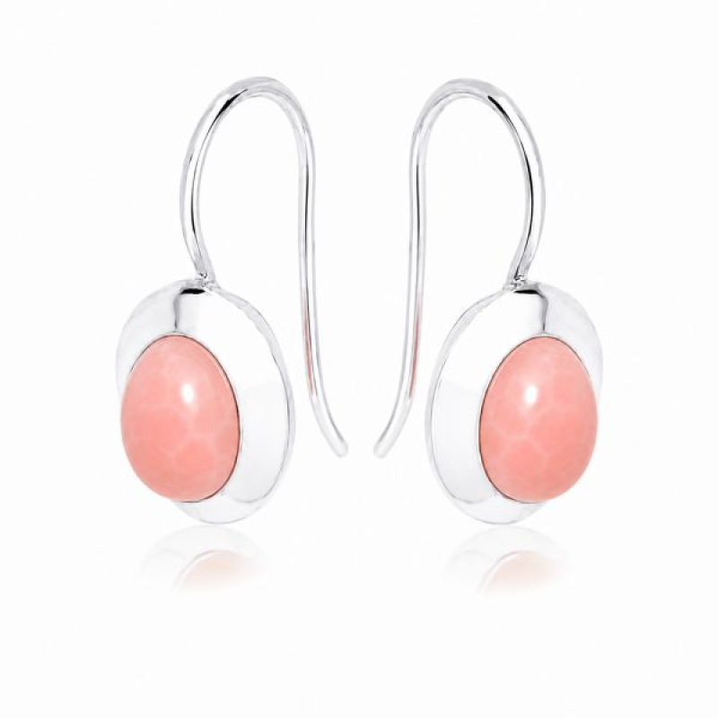 Pink Opal Hanging earring model E6-020