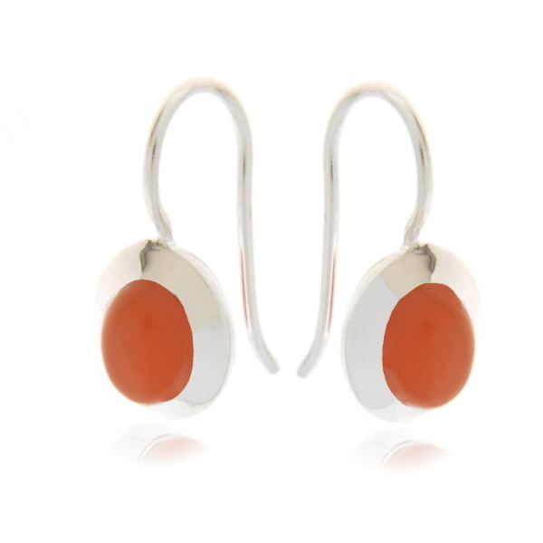 Moonstone, peach Hanging earring model E6-020