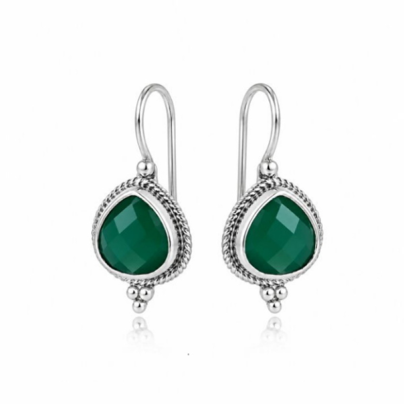 Green Onyx Hanging earring model E6-029