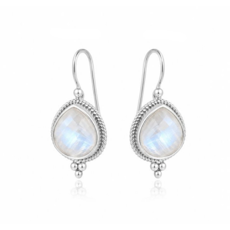 Rainbow moonstone Hanging earring model E6-029