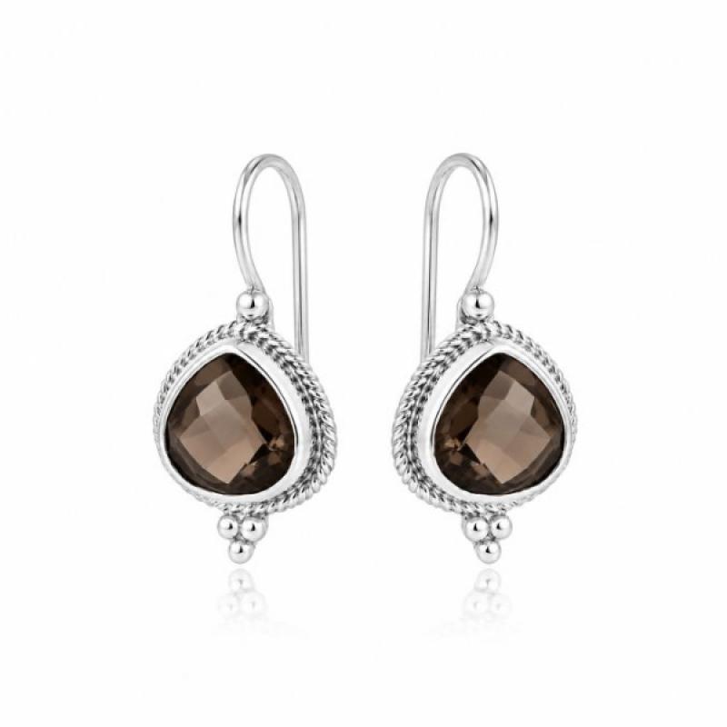 Smoky Quartz Hanging earring model E6-029