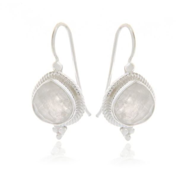 Rainbow moonstone Hanging earring model E6-029