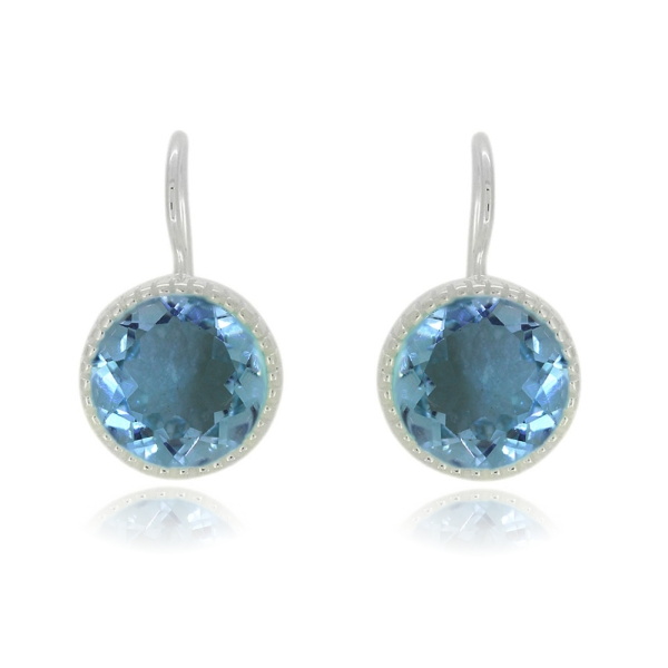 Blauwe Topaas Oorhanger model E6-032