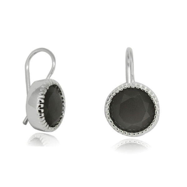 Moonstone, grey Hanging earring model E6-032