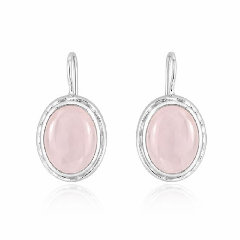 Rose Quartz Hanging earring model E6-033