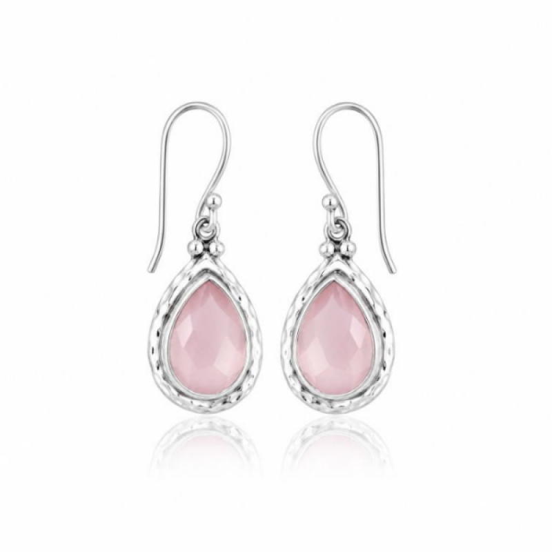 Rose Quartz Hanging earring model E6-034